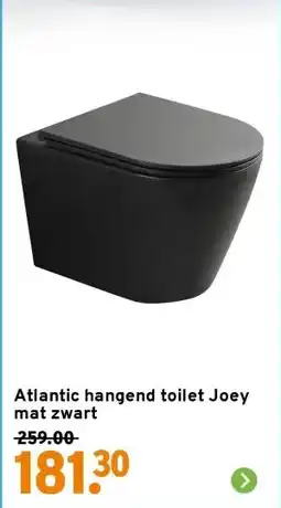 GAMMA Atlantic hangend toilet Joey mat zwart aanbieding