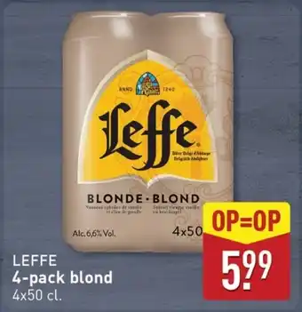 ALDI Leffe 4-pack blond aanbieding