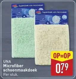 ALDI UNA Microfiber schoonmaakdoek aanbieding