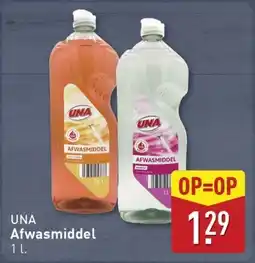ALDI UNA Afwasmiddel aanbieding