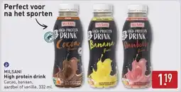 ALDI Milsani High protein drink aanbieding