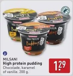 ALDI Milsani High protein pudding aanbieding