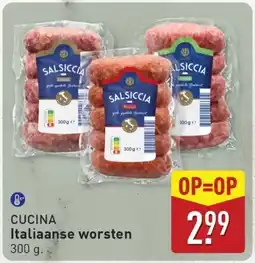 ALDI Cucina italiaanse worsten aanbieding