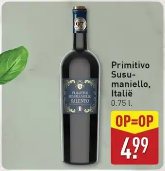 ALDI Primitivo Susu maniello, Italië aanbieding