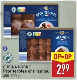 ALDI Profiteroles of tiramisu aanbieding