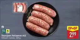 ALDI Saucijzen Italiaanse stijl aanbieding