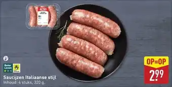 ALDI Saucijzen Italiaanse stijl aanbieding