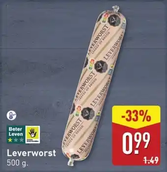 ALDI Leverworst aanbieding