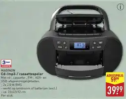 ALDI Maginon Cd-/mp3/ cassettespeler aanbieding