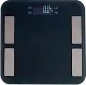 Bol.com Metalen personen weegschaal zwart 30 x 30 cm - Personenweegschalen aanbieding