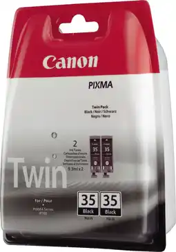 Bol.com Pack de 2 cartouches d'encre noire PGI-35BK aanbieding