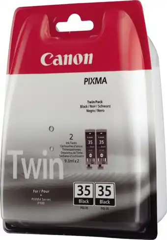 Bol.com Pack de 2 cartouches d'encre noire PGI-35BK aanbieding