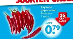 Hoogvliet Cayenne pepers rood aanbieding