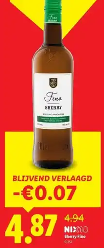Lidl Sherry Fino aanbieding