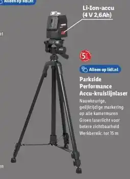 Lidl Accu-kruislijnlaser aanbieding