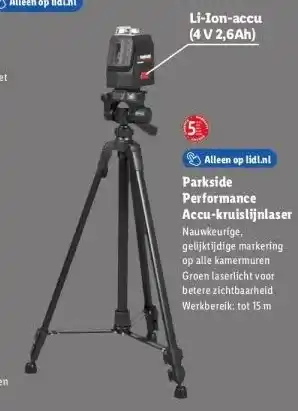 Lidl Accu-kruislijnlaser aanbieding