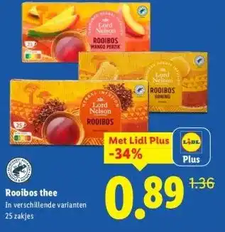 Lidl Rooibos thee aanbieding
