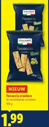 Lidl Focaccia crackers aanbieding