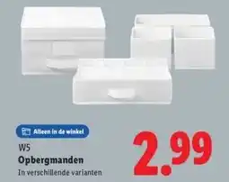 Lidl Opbergmanden aanbieding