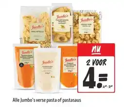 Jumbo Alle Jumbo's verse pasta of pastasaus aanbieding