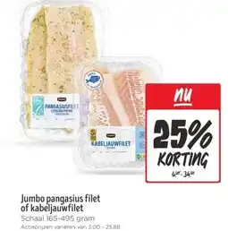 Jumbo Jumbo pangasius filet of kabeljauwfilet aanbieding