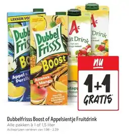 Jumbo Dubbelfrisss Boost of Appelsientje Fruitdrink aanbieding