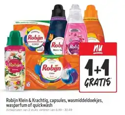 Jumbo Robijn Klein & Krachtig, capsules, wasmiddeldoekjes, wasparfum of quickwash aanbieding