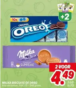 Dekamarkt MILKA BISCUITS OF OREO aanbieding