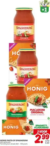 Dekamarkt HONIG PASTA OF SPAGHERONI aanbieding