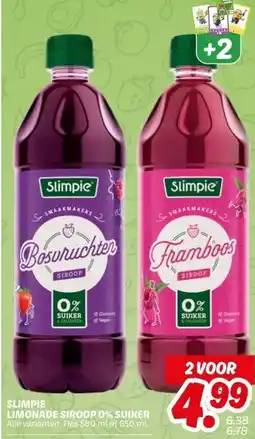 Dekamarkt SLIMPIE LIMONADE SIROOP 0% SUIKER aanbieding