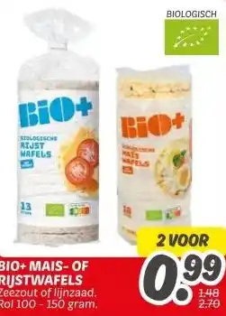 Dekamarkt BIO+MAIS-OF RIJSTWAFELS aanbieding