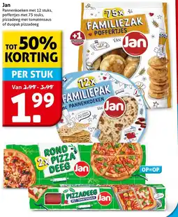 Hoogvliet Pannenkoeken met 12 stuks, poffertjes met 75 stuks, pizzadeeg met tomatensaus of duopak pizzadeeg aanbieding
