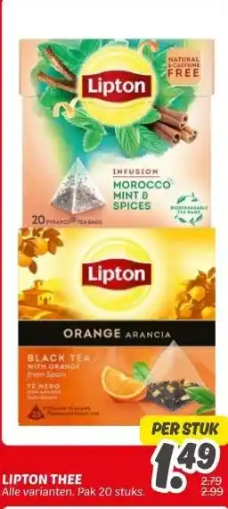 Dekamarkt LIPTON THEE aanbieding