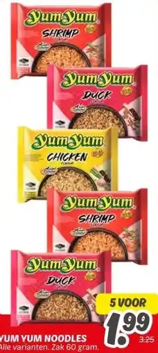 Dekamarkt YUM YUM NOODLES aanbieding