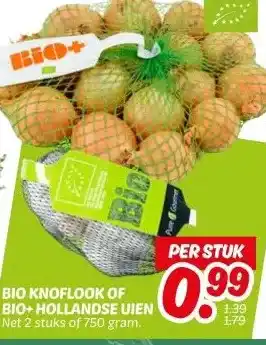 Dekamarkt BIO KNOFLOOK OF BIO+ HOLLANDSE UIEN aanbieding