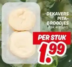 Dekamarkt DEKAVERS PITA- BROODJES aanbieding