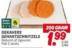 Dekamarkt DEKAVERS GEHAKTSCHNITZELS aanbieding