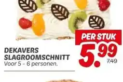 Dekamarkt DEKAVERS SLAGROOMSCHNITT aanbieding