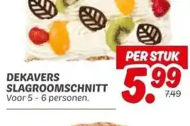 Dekamarkt DEKAVERS SLAGROOMSCHNITT aanbieding