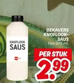 Dekamarkt DEKAVERS KNOFLOOK-SAUS aanbieding