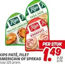 Dekamarkt KIPS PATÉ, FILET AMERICAIN OF SPREAD aanbieding