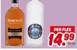 Dekamarkt BARCELO GRAN ANEJO RUM OF ESBJAERG VODKA aanbieding