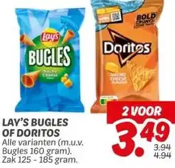 Dekamarkt LAY'S BUGLES OF DORITOS aanbieding