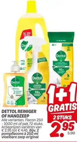 Dekamarkt DETTOL REINIGER OF HANDZEEP aanbieding