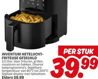 Dekamarkt INVENTUM HETELUCHT- FRITEUSE GF351HLD aanbieding