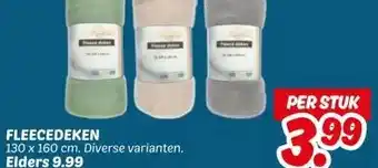 Dekamarkt FLEECEDEKEN aanbieding