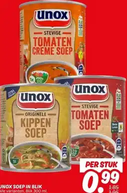 Dekamarkt UNOX SOEP IN BLIK aanbieding