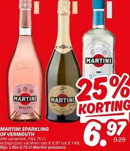 Dekamarkt MARTINI SPARKLING OF VERMOUTH aanbieding
