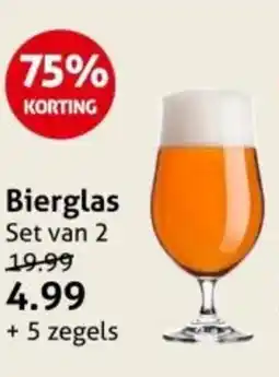 Hoogvliet Bierglas aanbieding