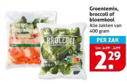 Hoogvliet Groentemix, broccoli of bloemkool aanbieding